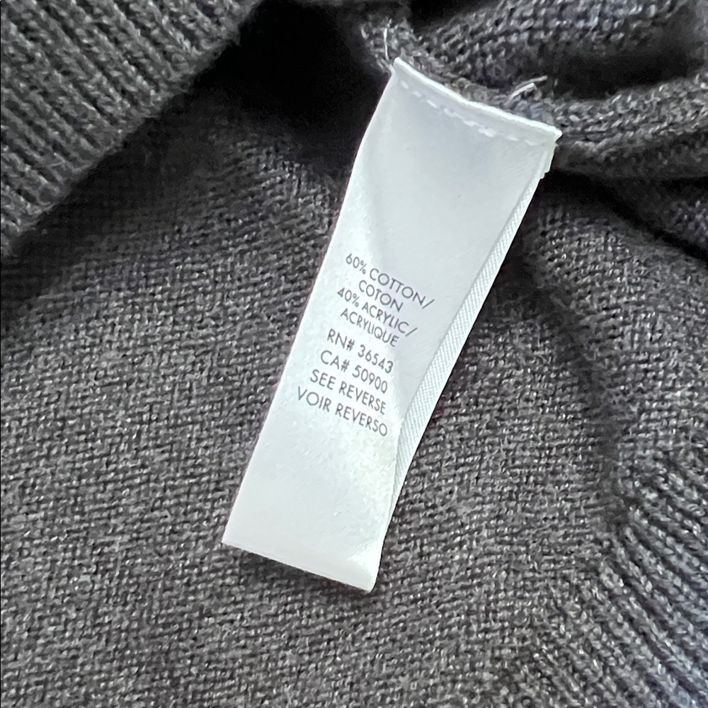 Calvin Klein Dark Gray V-Neck Sweater - Picture 4 of 5
